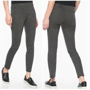 Athleta Pants Womens 6 Gray Siena Ponte Knit Skinny Minimal Career Stretch Zip